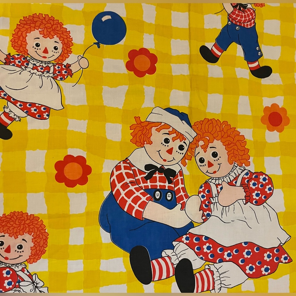 Vintage Bobbs Merrill Raggedy Ann & Andy curtains - Picture 12 of 16